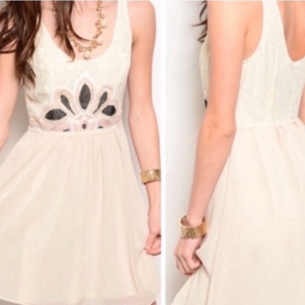 cream dress